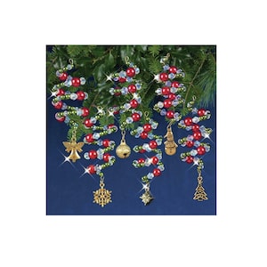 NOSTALGIC CHRISTMAS Premium Beaded Ornament Kit NC010 Christmas Charmers MAKES 6