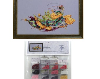 MIRABILIA Cross Stitch PATTERN & EMBELLISHMENT Pack Princess Elliana MD169