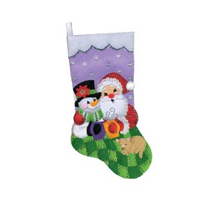 Design Works Felt Applique Christmas Stocking Kit WARMING UP FRIENDS
