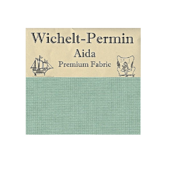 Wichelt-Permin Premium Cross Stitch Aida 16 count SEA LILY Green 18" x 25"