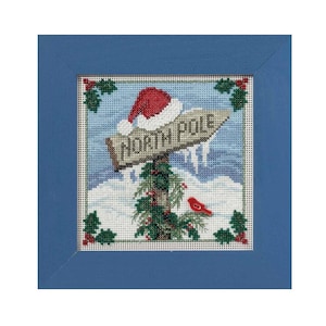 Mill Hill Buttons-kralenpakket getelde kruissteek NORTH POLE kerst 2016