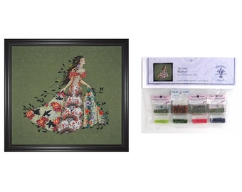 MIRABILIA Cross Stitch PATTERN & EMBELLISHMENT Pack Blackbird MD188