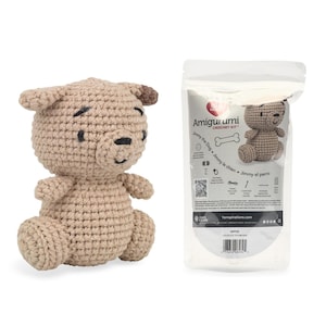 Red Heart Amigurumi DIY Crochet Kit Jimmy the Dog Yarn Tools Instructions Pattern