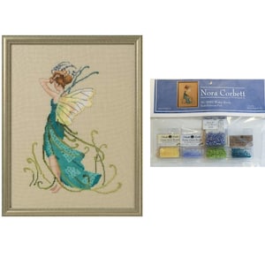 Nora Corbett MIRABILIA Cross Stitch PATTERN & EMBELLISHMENT Pack Water Reeds NC268