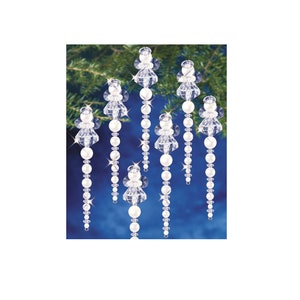 The Beadery Beaded Christmas Ornament Craft Kit 7476 Icicle Angels Makes 24