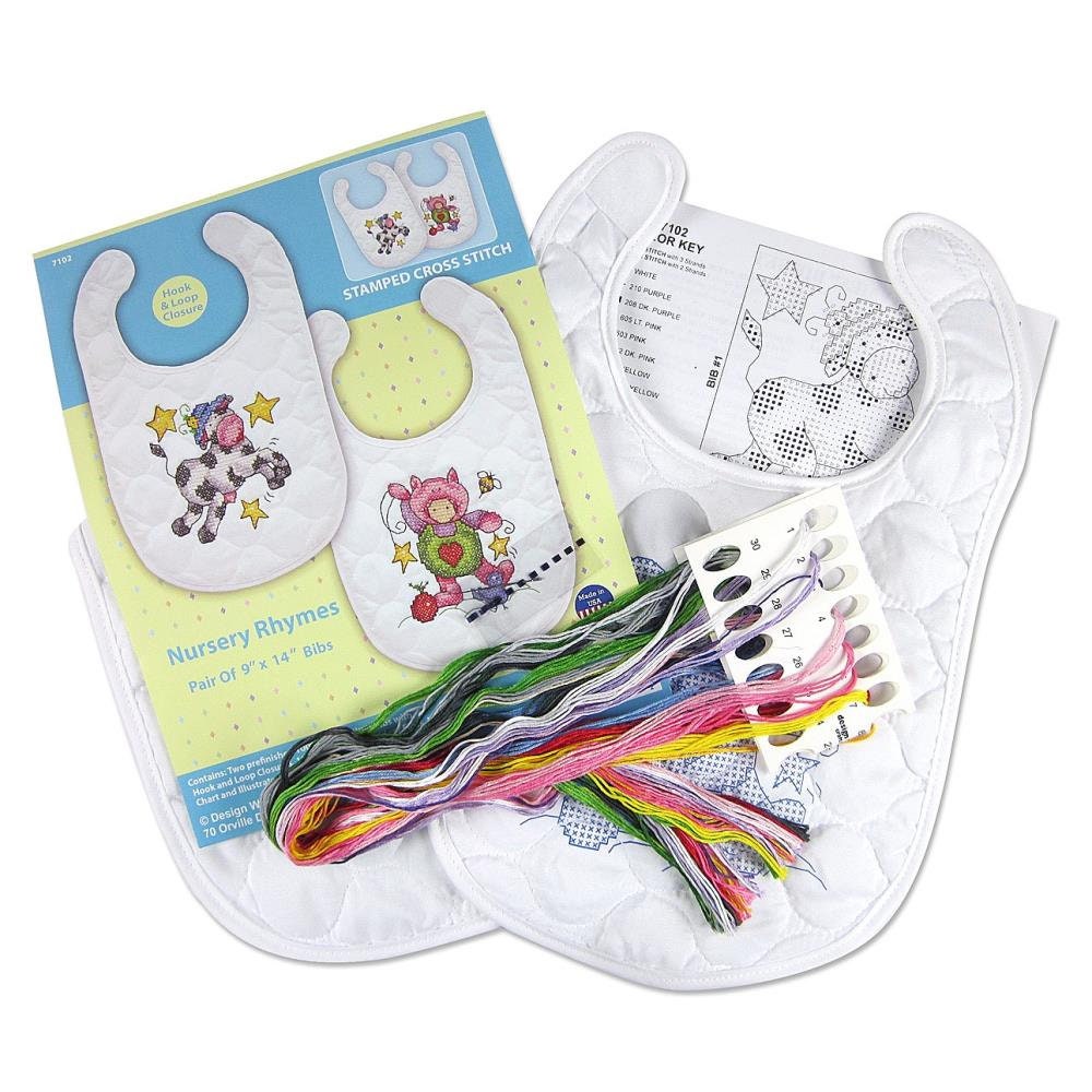 Design Works Stamped Quilt Cross Stitch Kit, Nursery Rhymes
