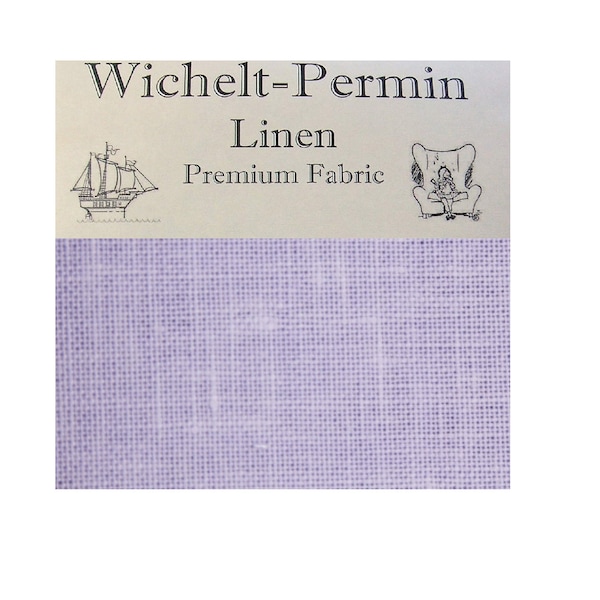 Wichelt Import Premium Cross Stitch Linen Peaceful Purple 32 Count 18" x 27" 100% Linen