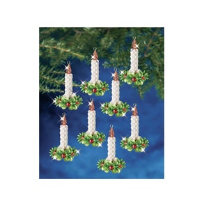 The Beadery Beaded Christmas Ornament Craft Kit 7464 CANDLE WREATH Makes 12