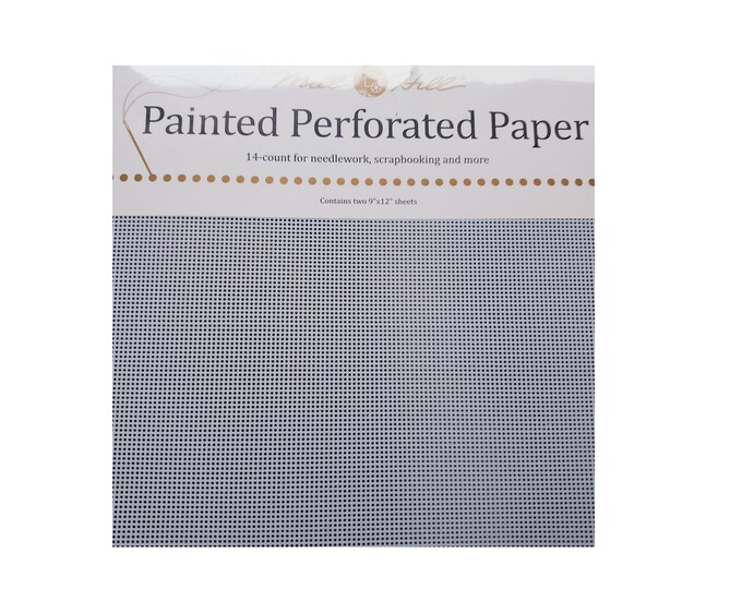 Mill Hill PERFORATED Needlework Paper Fabric for Cross Stitch 14ct 2pc