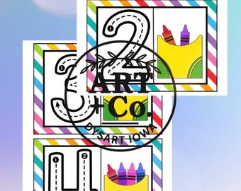 Rainbow Number Tracing Task Cards and Tracing Mats | Teaching | Preschool