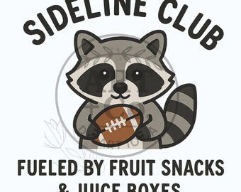 Sideline Club | Football | Little Brother | Little Sister | Raccoon | Digital File | PNG