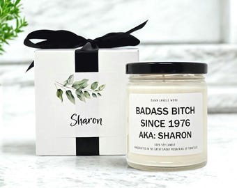 Funny 50th Birthday Gift for Women, Badass Bitch Since 1976, Unique Birthday Candle For Her, Friend, Sister