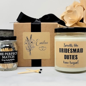 Bridesmaid Gift Idea Bridal Party Gift Wedding Party Gift Personalized Bridesmaid Proposal Gift Bridesmaid Thank You Gift Bridesmaid Candle image 1