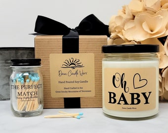 Oh Baby - New Baby Gift - Baby Shower Hostess Gift - Baby Boy Shower Favors - Baby Shower Prize - Gender Reveal - Baby Announcement