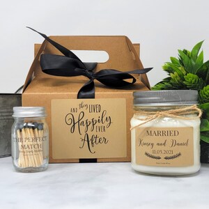 Personalized Wedding Gift Box - Wedding Candle Favor  - Wedding Gift for Couple - Engagement Gift for Couple - Gift for Bride