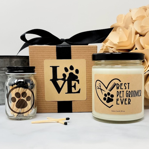 Gift for Pet Groomer - Groomer Candle - Dog Groomer Gift - Soy Candle - Christmas Gift for Groomer - Dog Grooming Gift