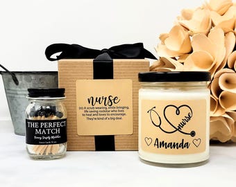 Personalized Gift For Nurse Gift Medical Staff Nurse Graduation Gift Thank You Gift Nurse Appreciation Week Gift Candle Registered Nurse