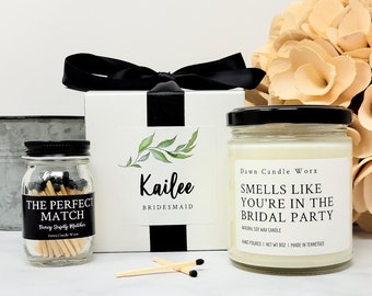 Smells Like You're in the Bridal Party Bridesmaid Gift Box  Bridesmaid Proposal Gift Bridal Party Gift Wedding Party Gift Bridesmaid Candle