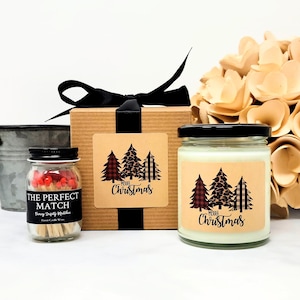 Christmas Candle Set - Holiday Candle - Soy Candle - Gift Set - Gift for Her - Employee Gift Box - Teacher Christmas Gift - Boss gift