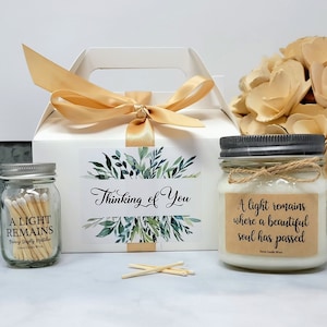 Sympathy Candle Remembrance Gift Memorial Candle Loss of Loved One Sympathy Gift Box Condolence Gift Package In Memory of image 1