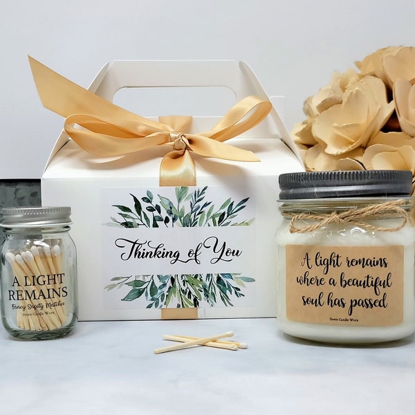 Sympathy Candle - Remembrance Gift - Memorial Candle - Loss of Loved One - Sympathy Gift Box - Condolence Gift Package - In Memory of