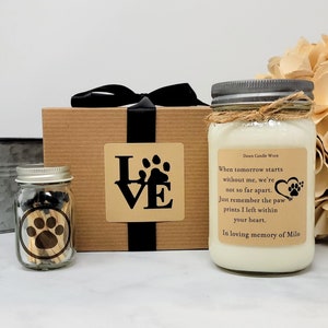Pet Sympathy Gift - Loss of Dog Gift - Loss of Pet Gift - Soy Candle - Loss of Animal - Pet Passing - Pet Memorial Gift - Loss of Cat