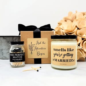 Smells Like You&#39;re Getting Married - Engagement Gift for Couple - Gift for Her - Soy Candle - Engagement Party Gift - Bridal Shower Gift