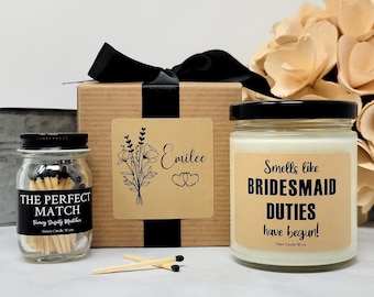 Bridesmaid Gift Idea Bridal Party Gift Wedding Party Gift Personalized Bridesmaid Proposal Gift Bridesmaid Thank You Gift Bridesmaid Candle