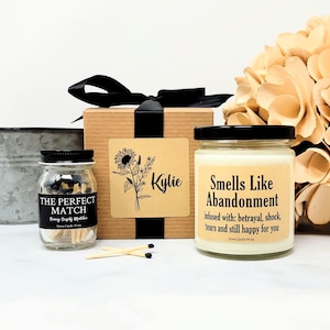Funny Retirement Gift, Smells Like Abandonment Leaving Job Gift, Unique Gift for Men, Retirement Gift for Women, Coworker Leaving Candle
