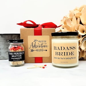 Gift for Bride Badass Bride Candle Bridal Shower Gift Engagement Gift Engaged Gift for Her Smells Like You&#39;re Getting Married