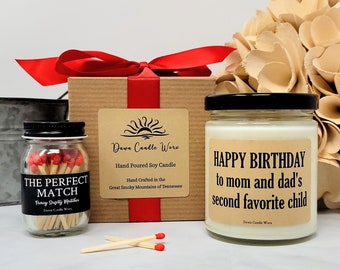 Birthday Candle Birthday Gift for Sister Birthday Gift Brother Mom and Dads Favorite Child Funny Candles Funny Birthday Gift Second Favorite