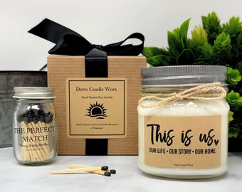 Wedding Gift for Couple- 8oz Wedding Candle Favor  - Thank You Gift for Wedding Guests - Engagement Gift for Couple - New Home Gift