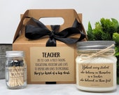 Teacher Appreciation Gift - 8oz Soy Candle - Gift for Principal - Gift for Daycare Teacher- Candle Gift Set - Mentor Gift - Thank you Gift