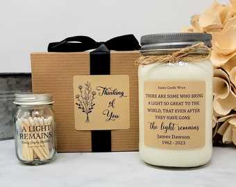 Personalized Sympathy Gift - Memorial Candle  - In Loving Memory - Loss of Mother - Loss of Father - Condolence Gift - In Memory of