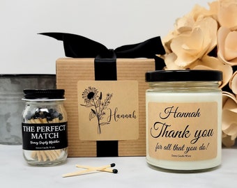 Personalized Thank You Gift Box - Employee Appreciation Gift - Secretary Gift - Coworker Gift - Gift for Nurse - Teacher Gift Box