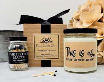 Wedding Gift for Couple- Wedding Candle Favor  - Thank You Gift for Wedding Guests - Engagement Gift for Couple - New Home Gift