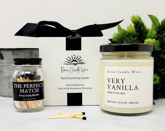 Very Vanilla Candle - Scented Soy Candle - Wedding Candle - Hostess Gift - Realtor Gift - Housewarming Gift - Hand Poured Candle