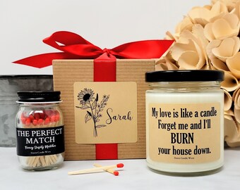 Birthday Gift for Boyfriend Funny Candles Gift for Girlfriend Gift for Best Friend Burn Your House Down Funny Birthday Gift