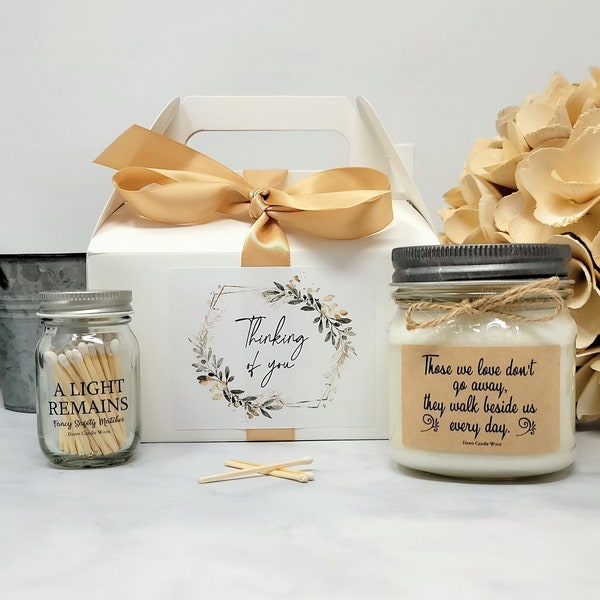 Memorial Candle Gift - Sympathy Gift Box  - Condolence Gift Box - Loss of Mother - Loss of Father - In Memory of - Remembrance Gift Set