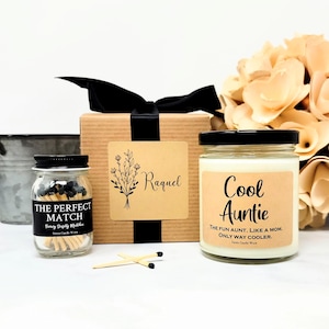 Gift for Auntie - Christmas Gift for Aunt - Promoted to Aunt - Personalized Gift for Aunt - Birthday Gift for Auntie - Cool Auntie Candle
