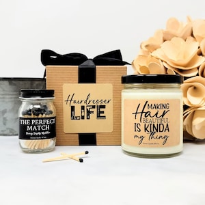 Gift for Hairdresser - Gift for Hairstylist- Hair Salon Gift - Gift for Cosmotologist - Hairstylist Candle - Gift for Beautician