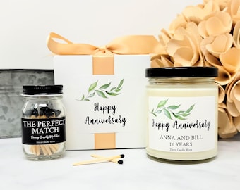 Personalized Anniversary Gift, Anniversary Celebration, Anniversary Candle, 16 Year Anniversary Gift  Anniversary Party Favor Gift for Wife