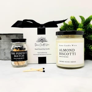 Soy Wax Candle - Housewarming Gift - New Home Gift - Mason Jar Candle - Realtor Gift - Almond Biscotti - Bakery Candle
