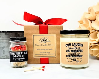 Friendship Gift Gift for Best Friend Candle Gift Set Gift for Bestie Gift for Sister Gift for Coworker Birthday Gift for Friend