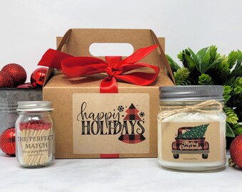 Christmas Candle - Soy Candle - Holiday Candle  - Christmas Coworker Gift - Christmas Gift Employee - Gift for Teacher - Gift for Mailman