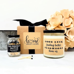 Gift for Neighbor Moving Away - Neighbor Leaving Gift - Soy Candle - Personalized Gift - Good Luck Gift Finding Better Neighbors