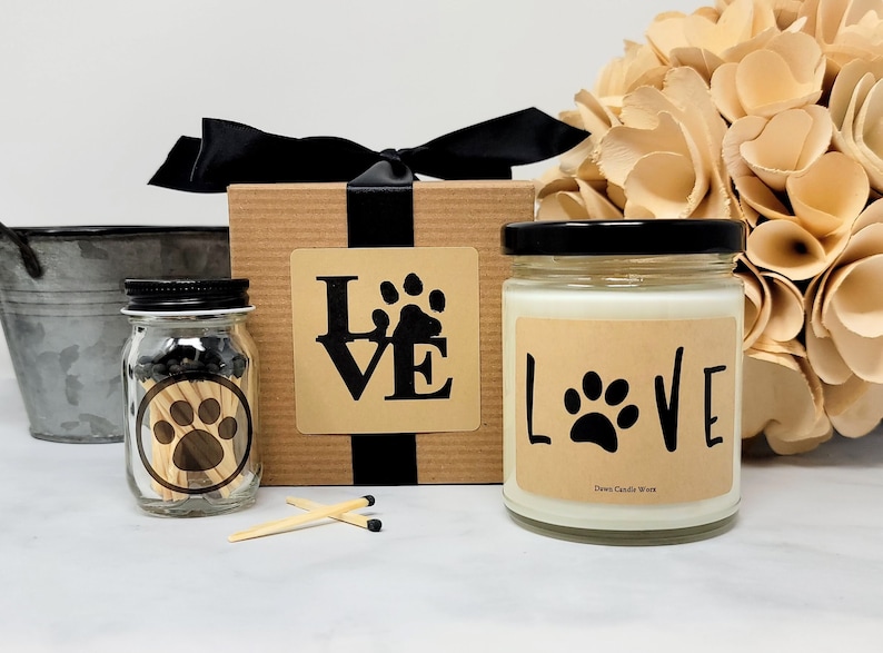 Loss of Pet Gift Soy Candle Loss of Dog Loss of Cat Gift Pet Memorial Gift Dog Walker Client Gift Dog Mom Gift 画像 1