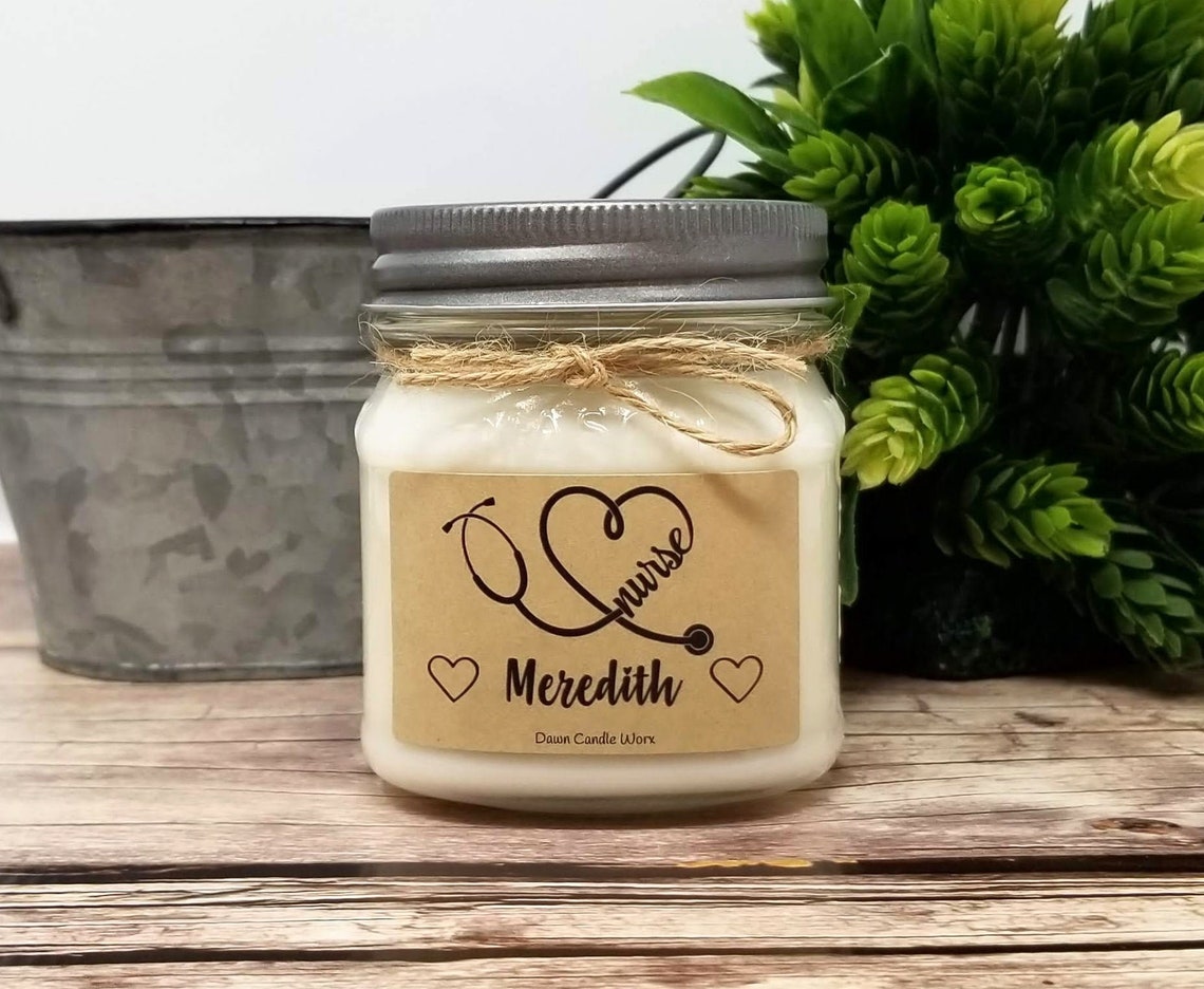 Gift for Nurse 8oz Soy Candle Mason Jar Candle Nurses Etsy