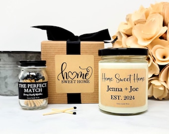 New Home Gift Box, Personalized Custom Housewarming Gift Candle, Moving Gift, Realtor Closing Gift