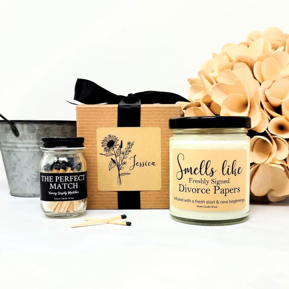 Smells Like Freshly Signed Divorce Papers Funny Candle Divorce Celebration Gift Newly Divorced Gift for Her Gift for Him Gift for Friend